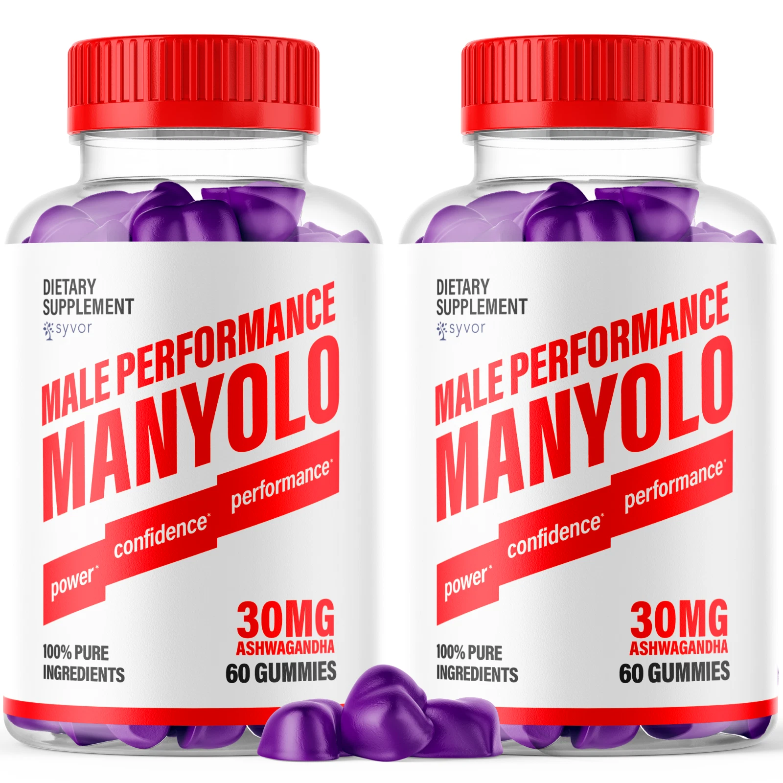 (2 Pack) Manyolo Gummies For Men Advanced Performance Supplement 120 Gummies