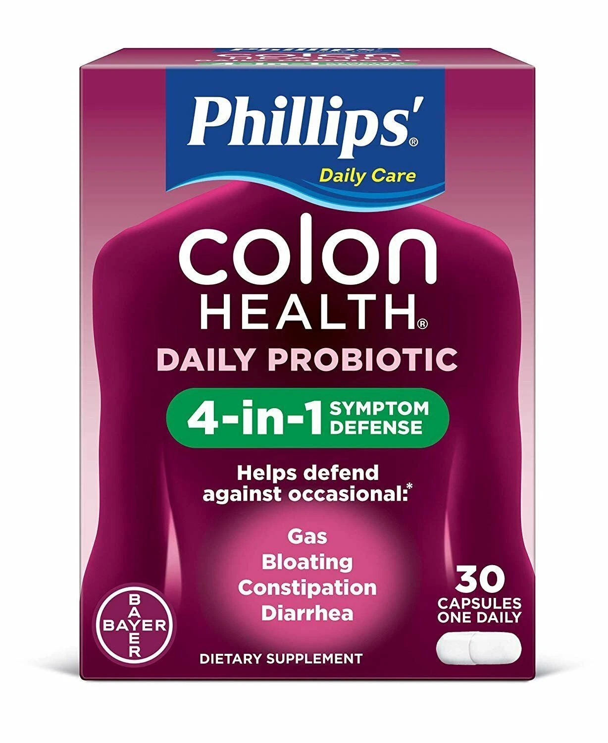 Phillips Colon Health Daily Probiotic Supplement Digestive Support Capsule 30ct