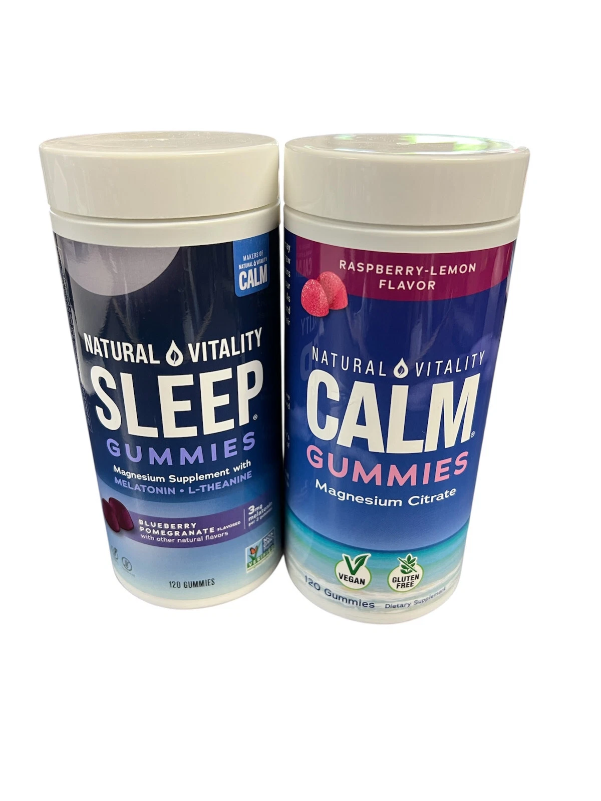 a pack of 2 Natural VItality SLEEP / CALM Magnesium Supplement total 240 gummies