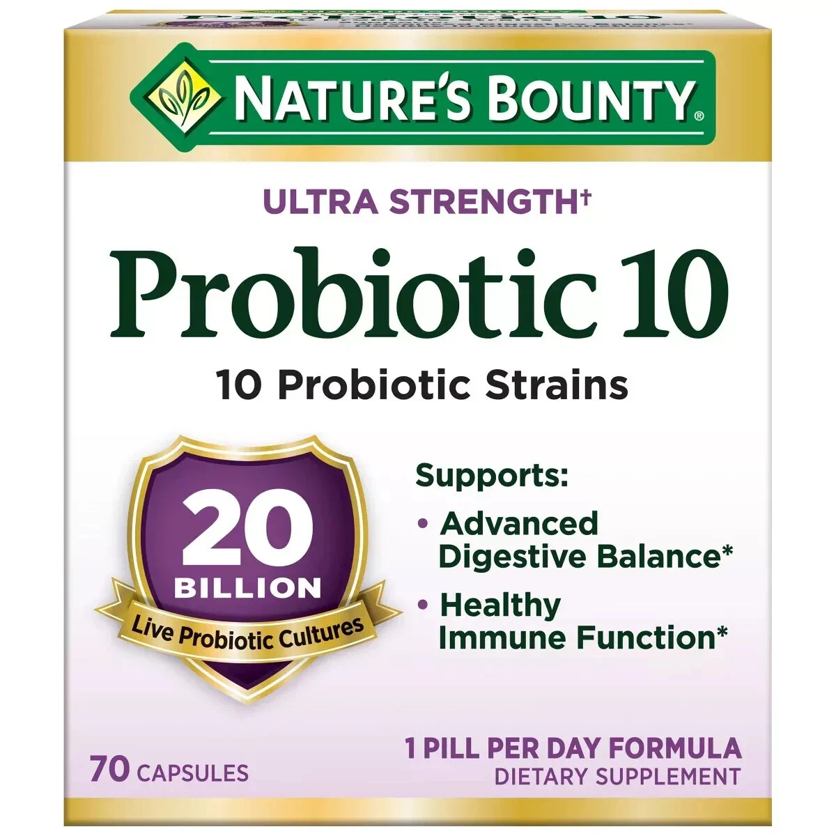 Nature's Bounty Ultra Strength Probiotic 10 - 70 Capsules
