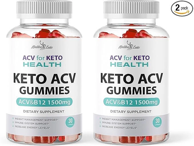 ACV for Keto Health Apple Cider Vinegar Gummies Weight Loss - 1500mg (2 Pack)