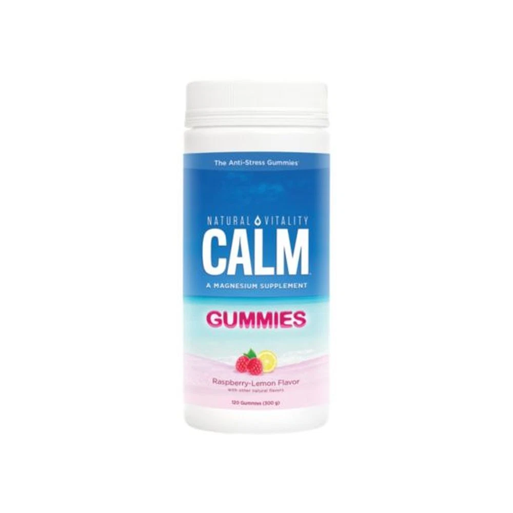 Natural Calm Magnesium Gummies - Raspberry Lemon (120 Gummies)