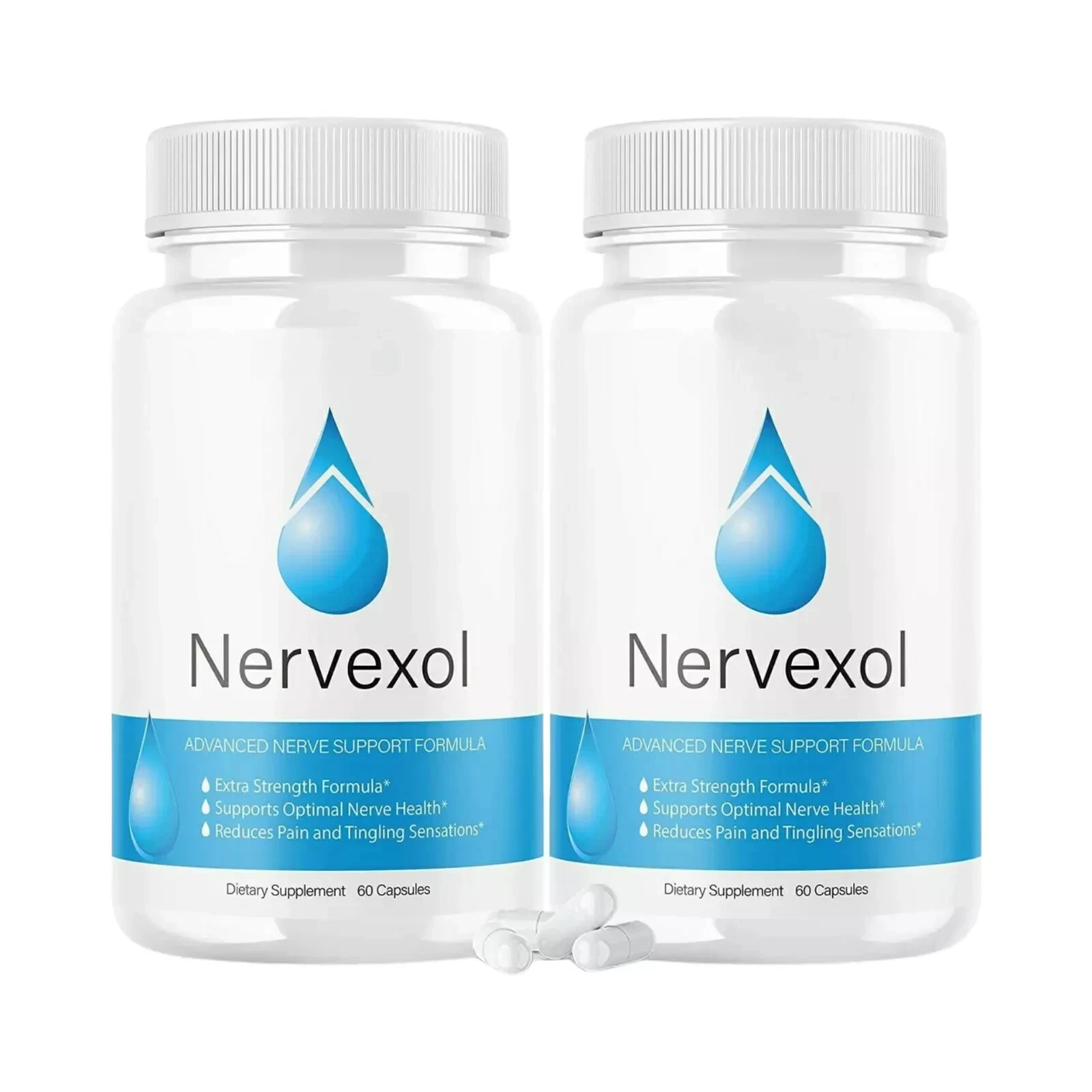 Nervexol Neuropathy Pain Relief Gluten-Free Supplements - (120 Capsules) 2-Pack