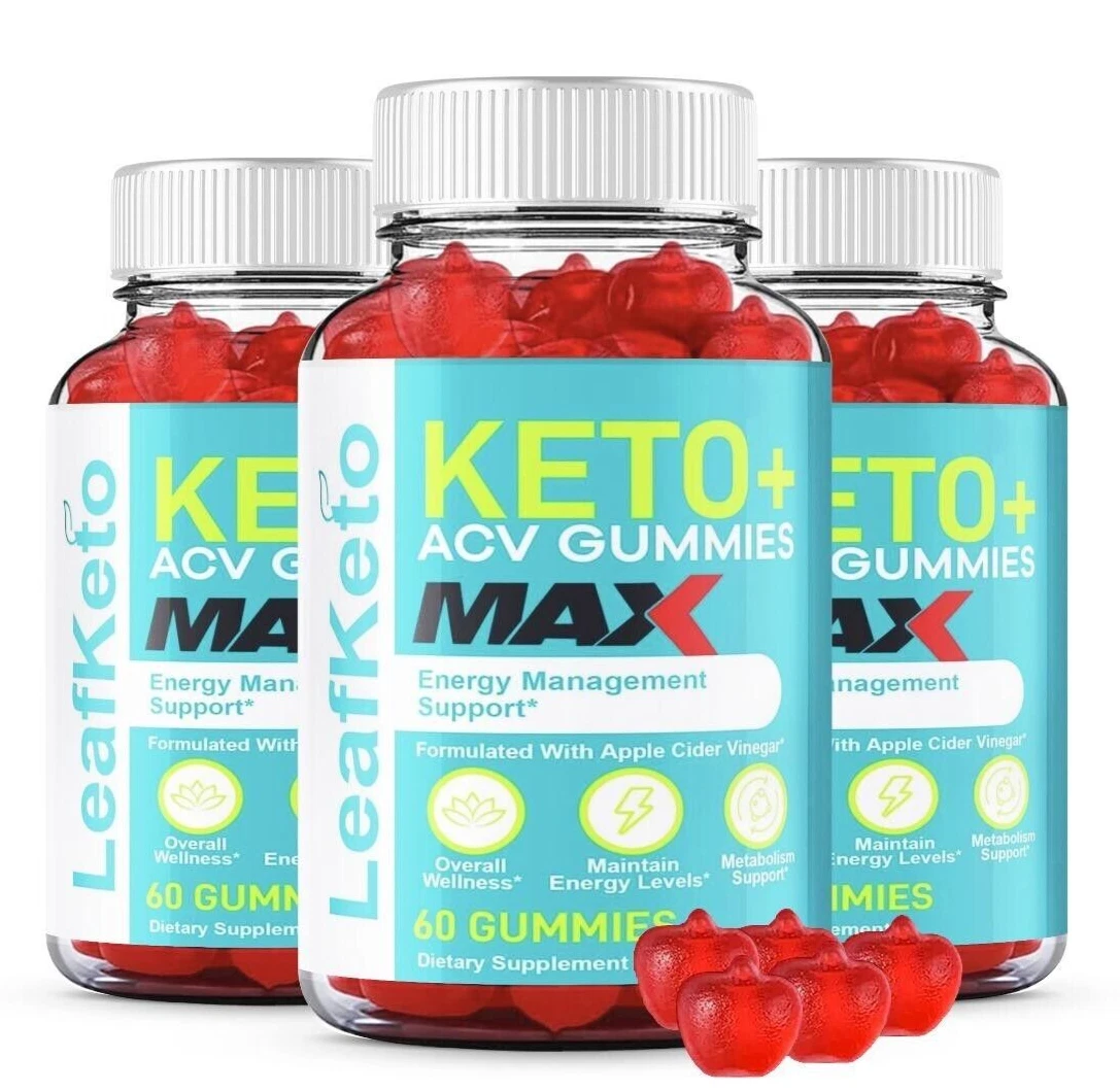 Leaf Keto Max ACV Gummies for Advanced Weight Loss, Fat Burning & Energy(3 Pack)