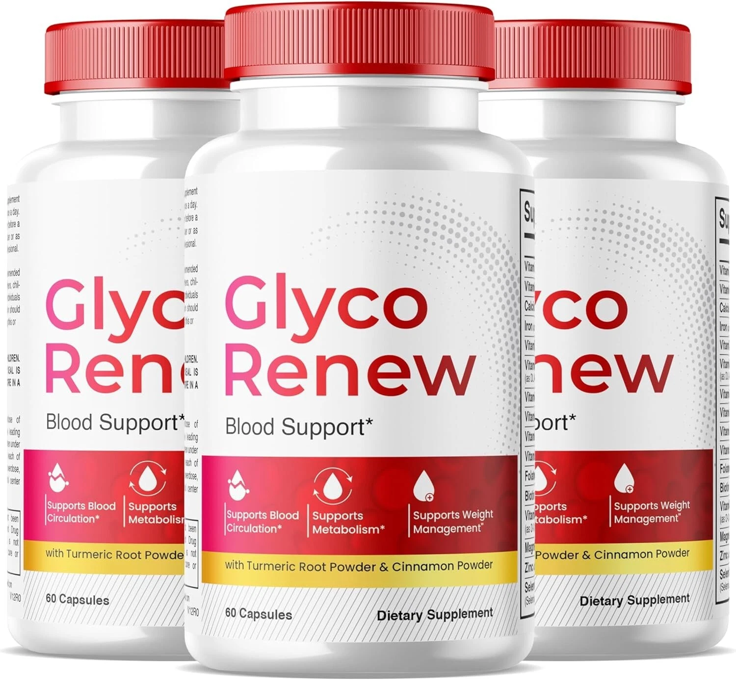 Glyco Renew Supports Blood & Weight Management Supplements (180 Capsules) 3-Pack