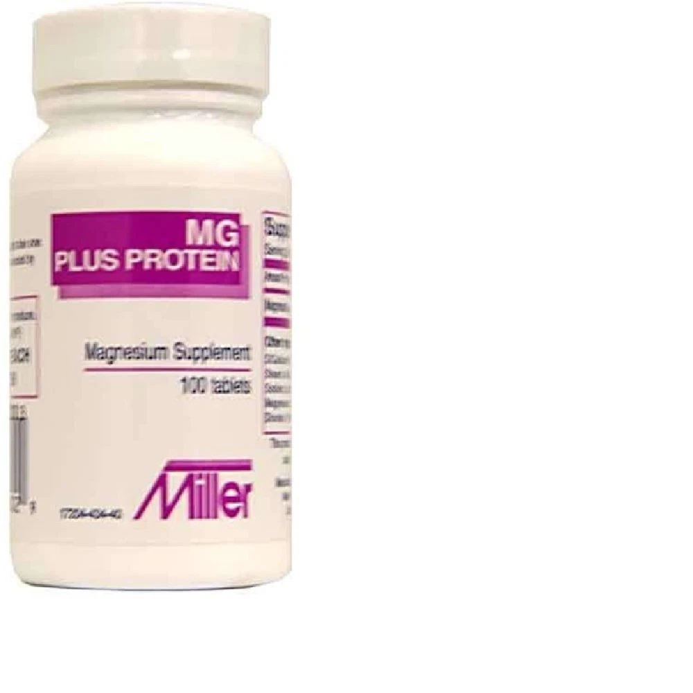Miller Mg Plus Protein Magnesium Supplement Tablets Muscle Health Support 100ct