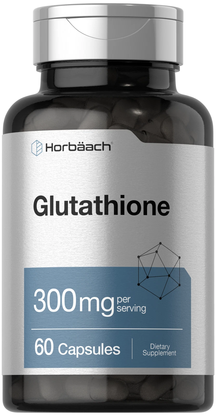Glutathione | 300mg | 60 Capsules | Non-GMO & Gluten Free | by Horbaach