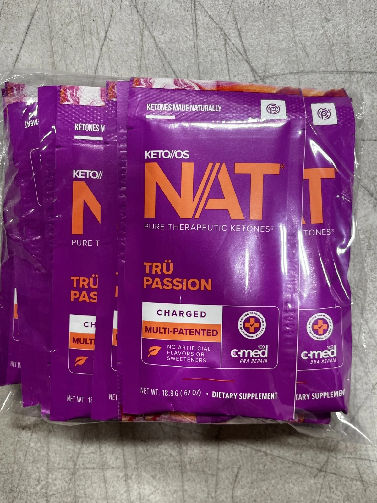 PRUVIT KetoOS NAT Ketones Tru Passion CHARGED **NO BAG** Free Shipping - 02/26