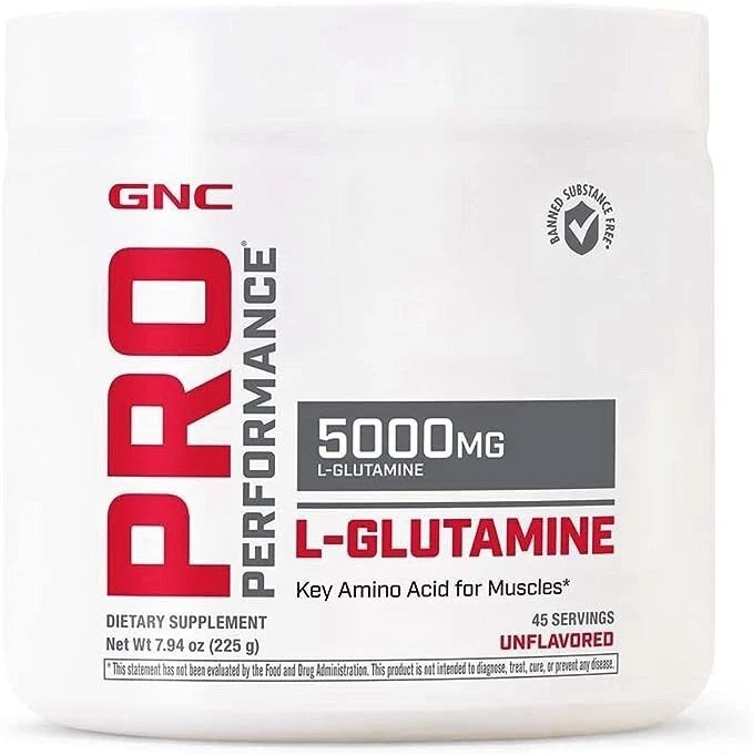 GNC Pro Performance L-Glutamine Key Amino Acid For Muscles Supplement, 7.94 oz
