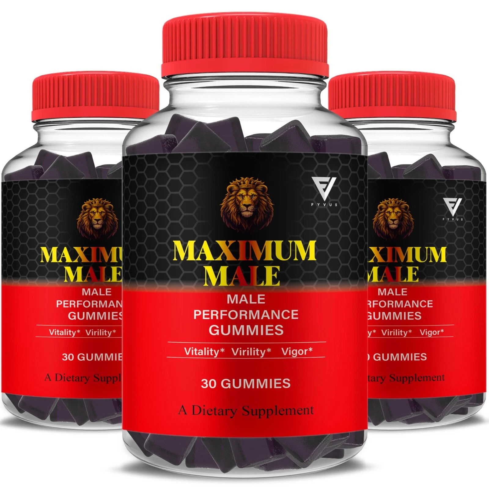 (3 Pack) Maximum Male Gummies MaximumMale Performance Gummy (3 Month Supply)