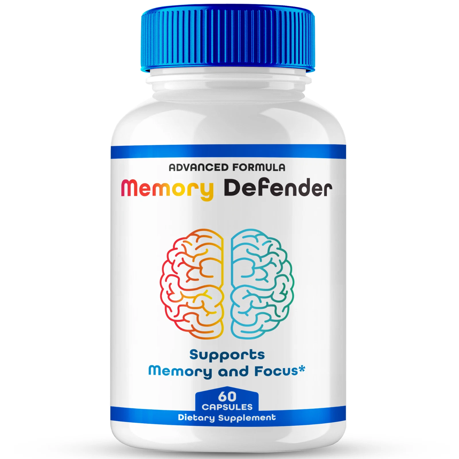 Memory Defender Nootropic Pills, MemoryDefender Brain Health Capsules 60ct