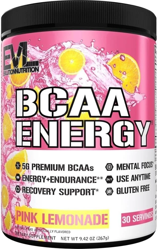 EVL EVLution Nutrition BCAA Energy Amino Acid Pre Workout - Pink Lemonade