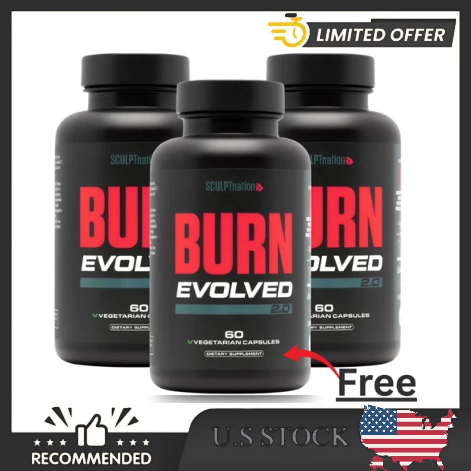 Sculptnation Fat Burn Evolved Thermogenic Burner Weight Loss New & Sealed