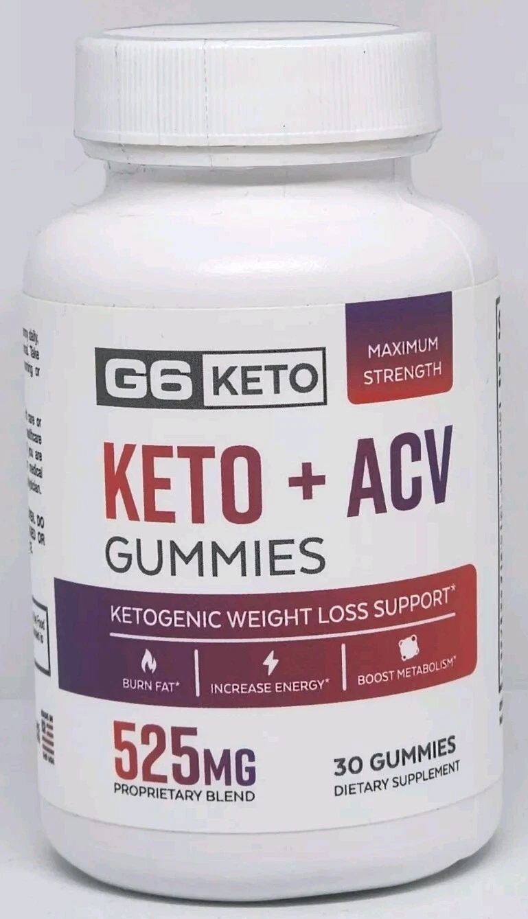 G6 Keto ACV Gummies 525 MG 30 Gummies Ketogenic Weight Loss Support New Exp 6/25