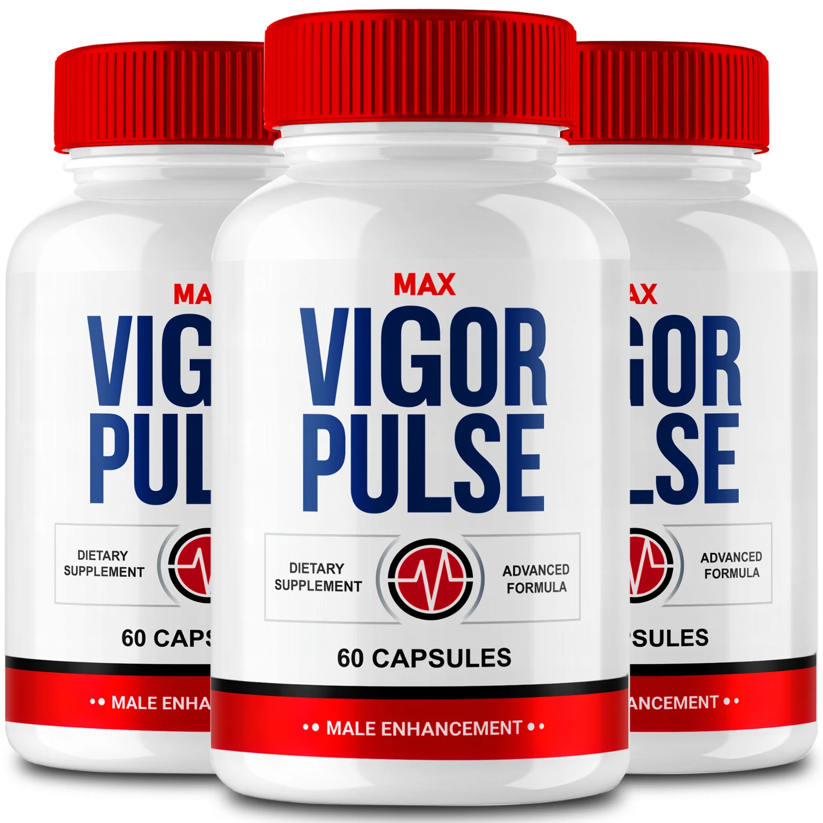 (3 Pack) Max Vigor Pulse Male Health Support, Stamina Boost Pills (180 Capsules)