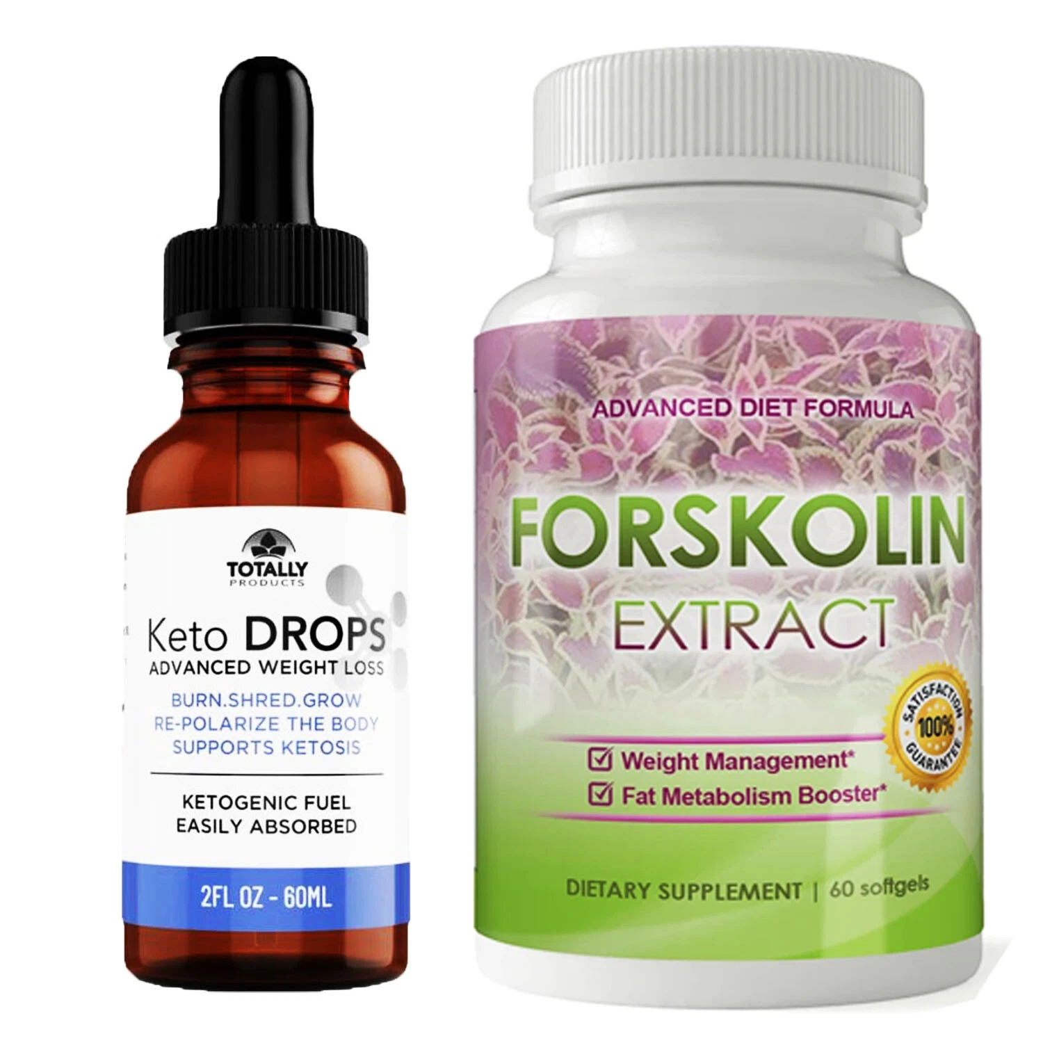 Keto Drops Weight Loss & Forskolin Extract Fat Burn Dietary Supplements Softgel