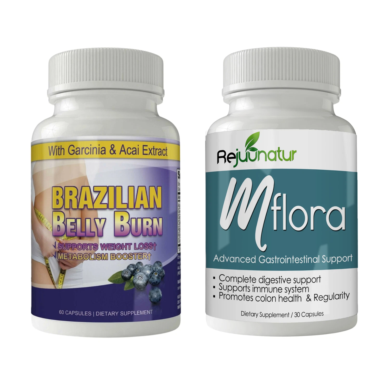 Brazilian Belly Burn Weight Loss Pill Mflora Probiotic Immune Health Supplements