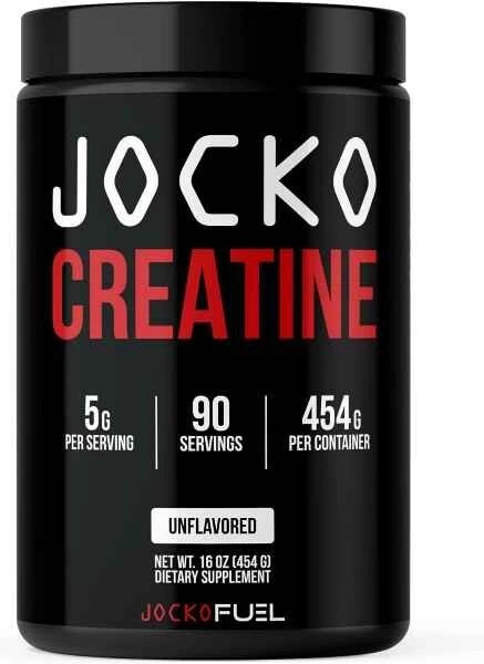 JOCKO Creatine Monohydrate Powder 400 Grams 16 Ounces Unflavored 90 Servings