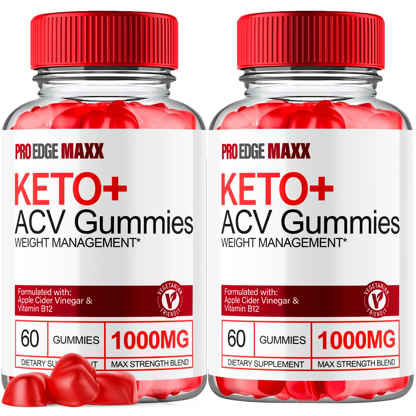 Pro Edge Maxx Keto ACV Gummies Maximum Strength Vitamin Formula, 120 Gummies