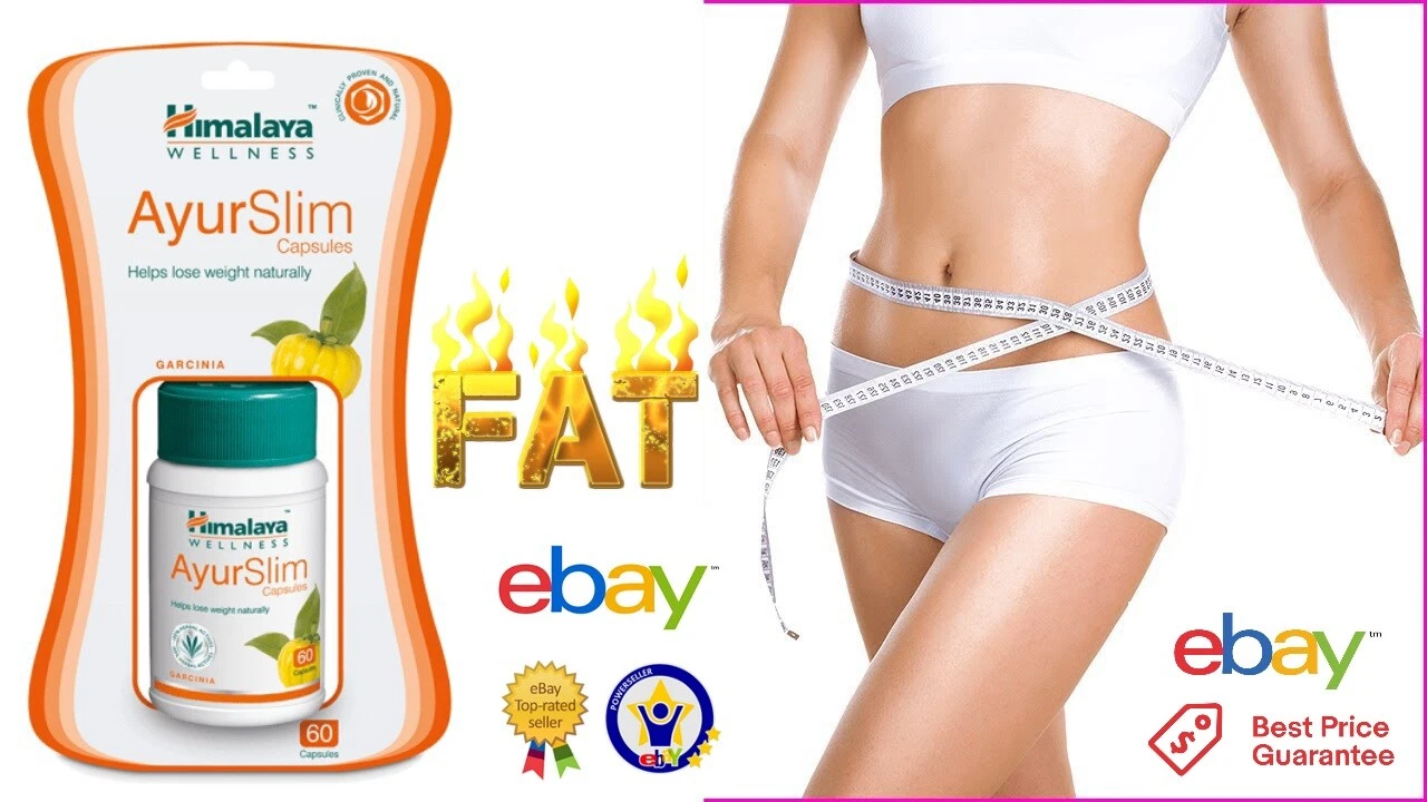 NEW FORMULA OFFICIAL Himalaya 5 Box 300 Capsules Ayurslim Fat Burner BIO ORGANIC