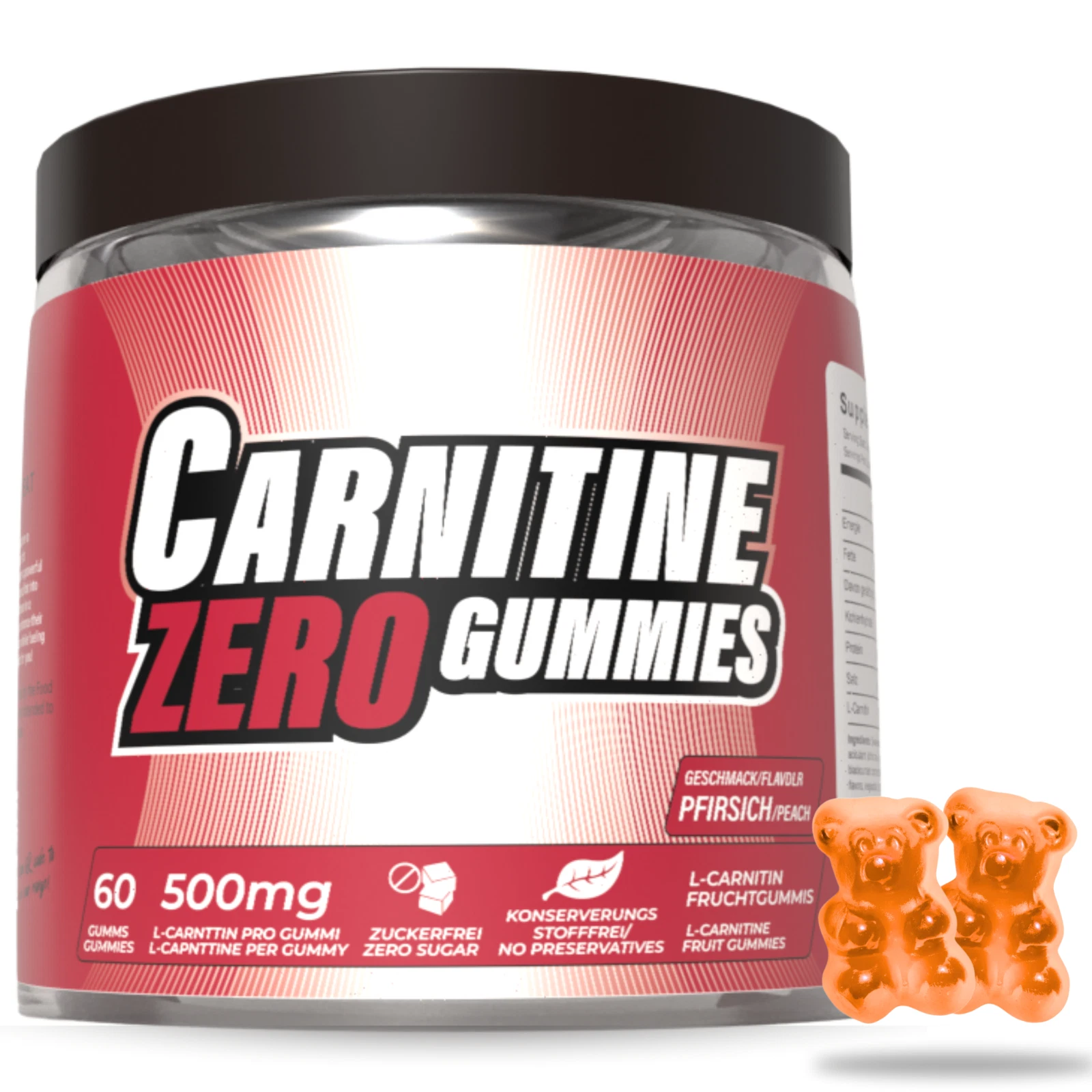 Gummy Lab - Carnitine Gummies 1000mg L-Carnitine Supplement for Fat Burning