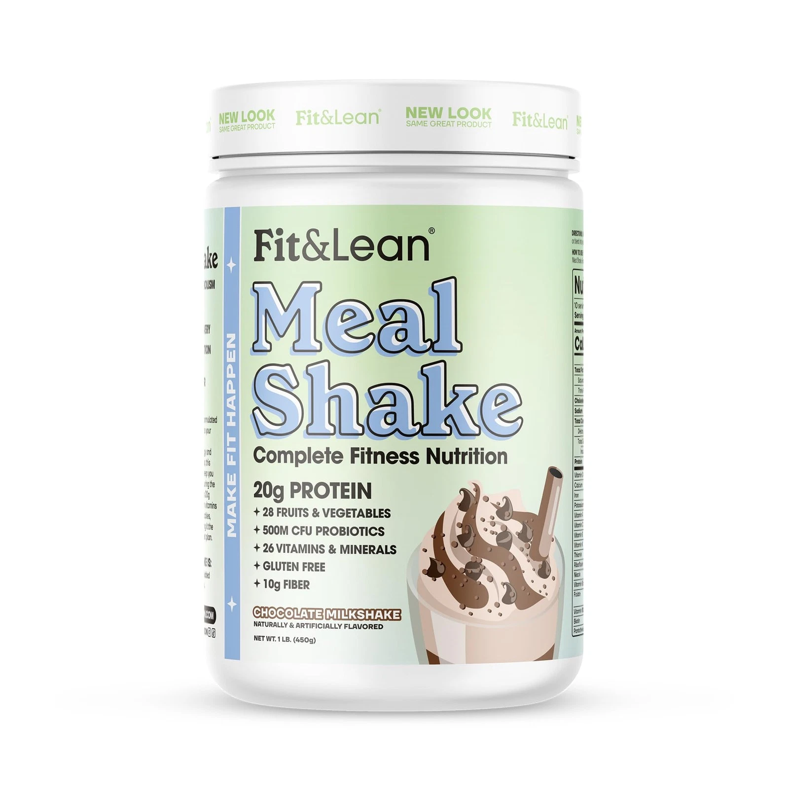 Fit & Lean Meal Shake Fat Burning Meal Replacement Protein Fiber Probiotics C...