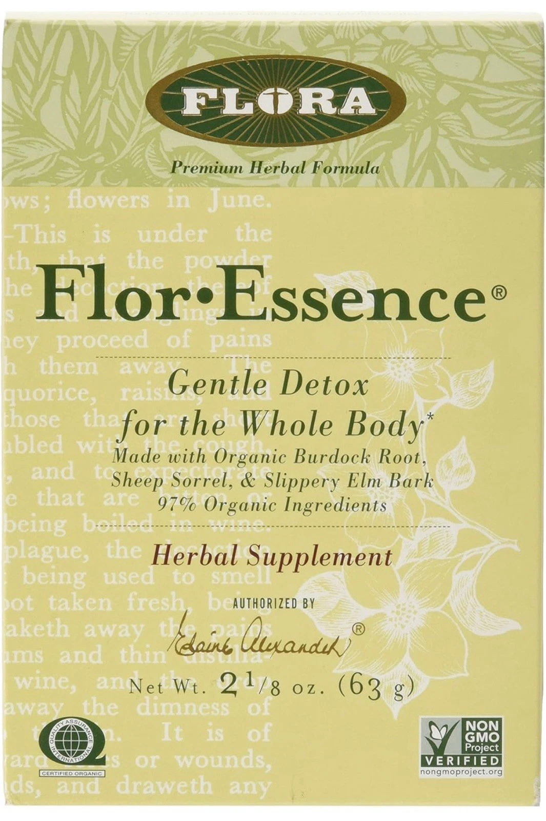 Flora Flor•Essence Organic Herbal Tea – Gentle Detox & Cleanse, 2.2 oz