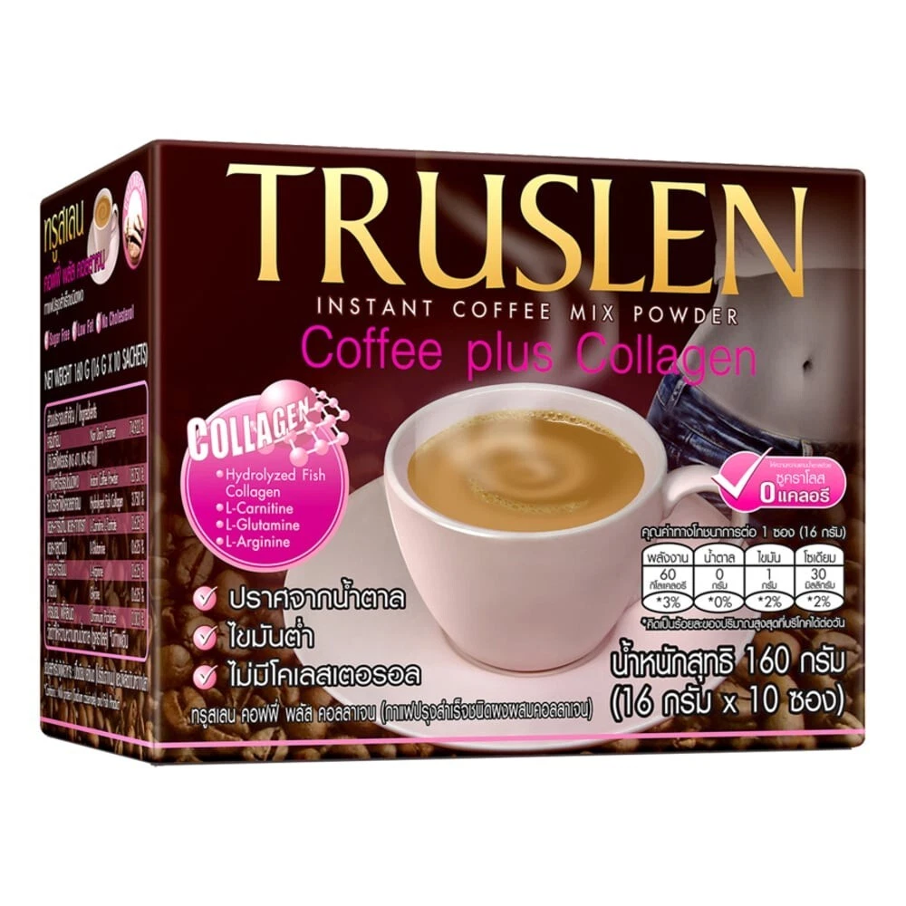 Truslen Instant Slimming Coffee + Collagen Weight Management Loss Diet No Sugar