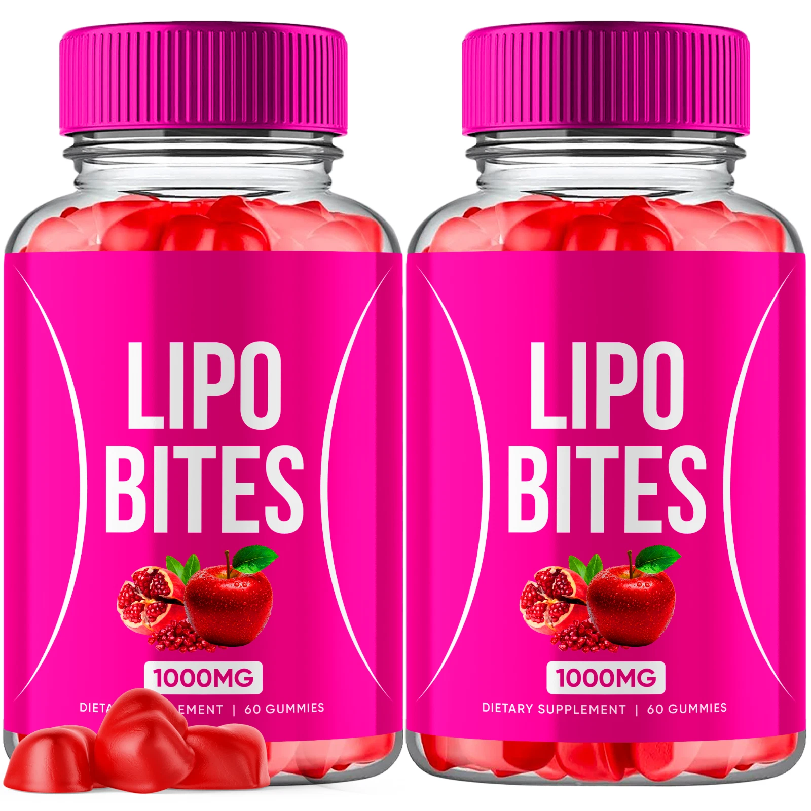 Lipo Bites Apple Cider Vinegar Gummies Max ACV Strength Supplement 120 Gummies