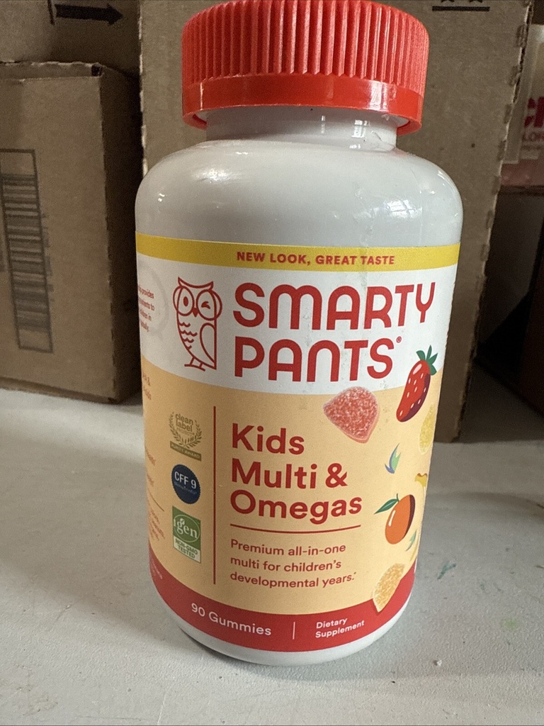 Smartypants Kids Complete Gummy Vitamins Omega 3 Fish Oil Multivitamin 90 Gummie