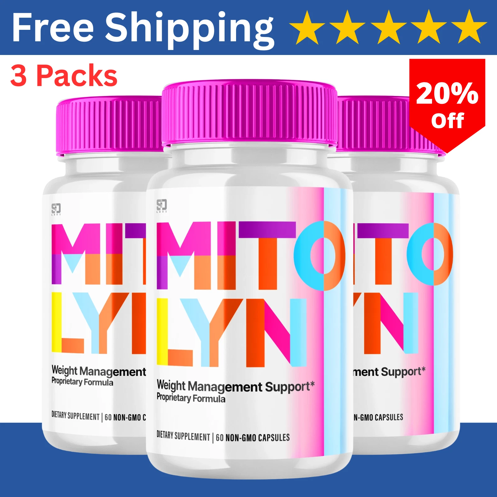 Mitolyn Advanced Weight Loss Support MitoLyn Maximum Strength 180 capsule 3packs