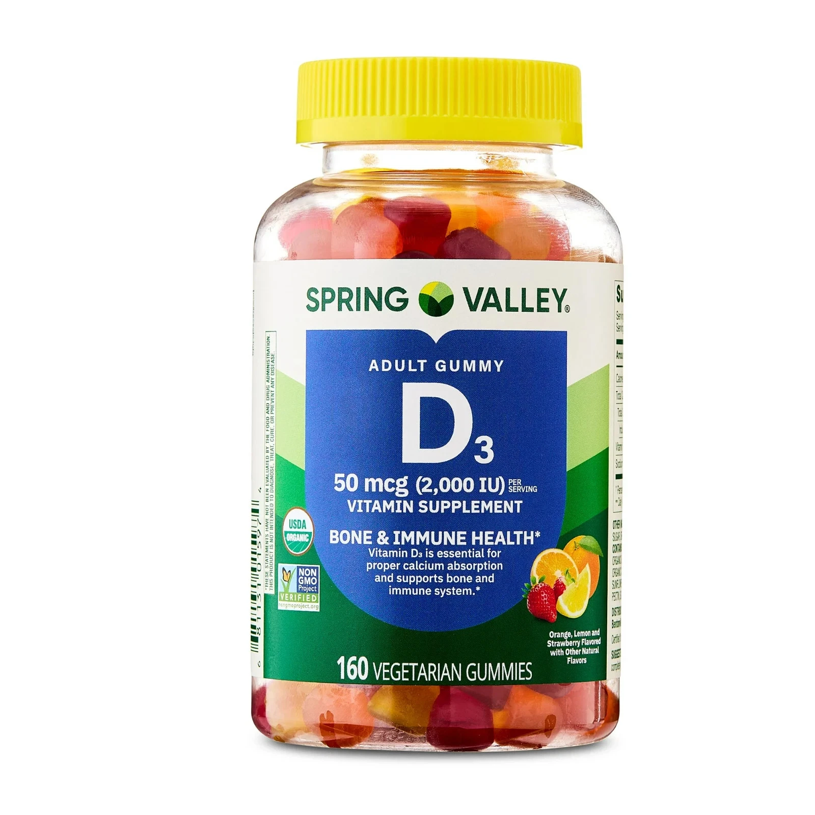 Spring Valley Vegetarian Vitamin D3 Gummies- 2000 IU- 50 mcg- 160 Ct