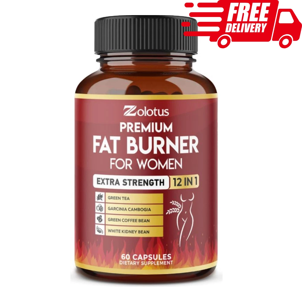 Premium Fat Burner for Women, Weight Loss Pill Green Tea Extract, 2 Month Supply