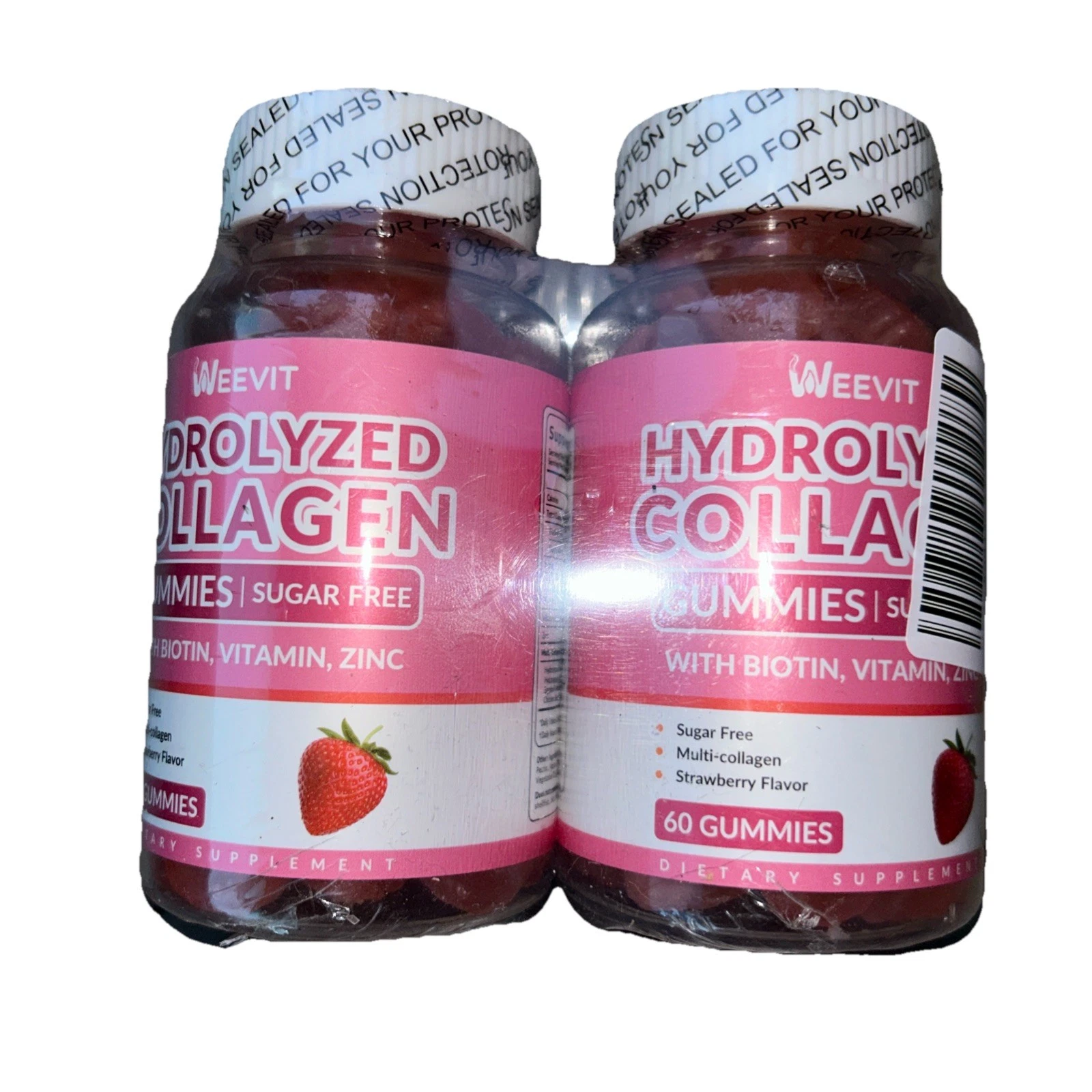 NEW**Sugar-Free Collagen Gummies for Women - Types I-V, Biotin, Vitamin C & B12