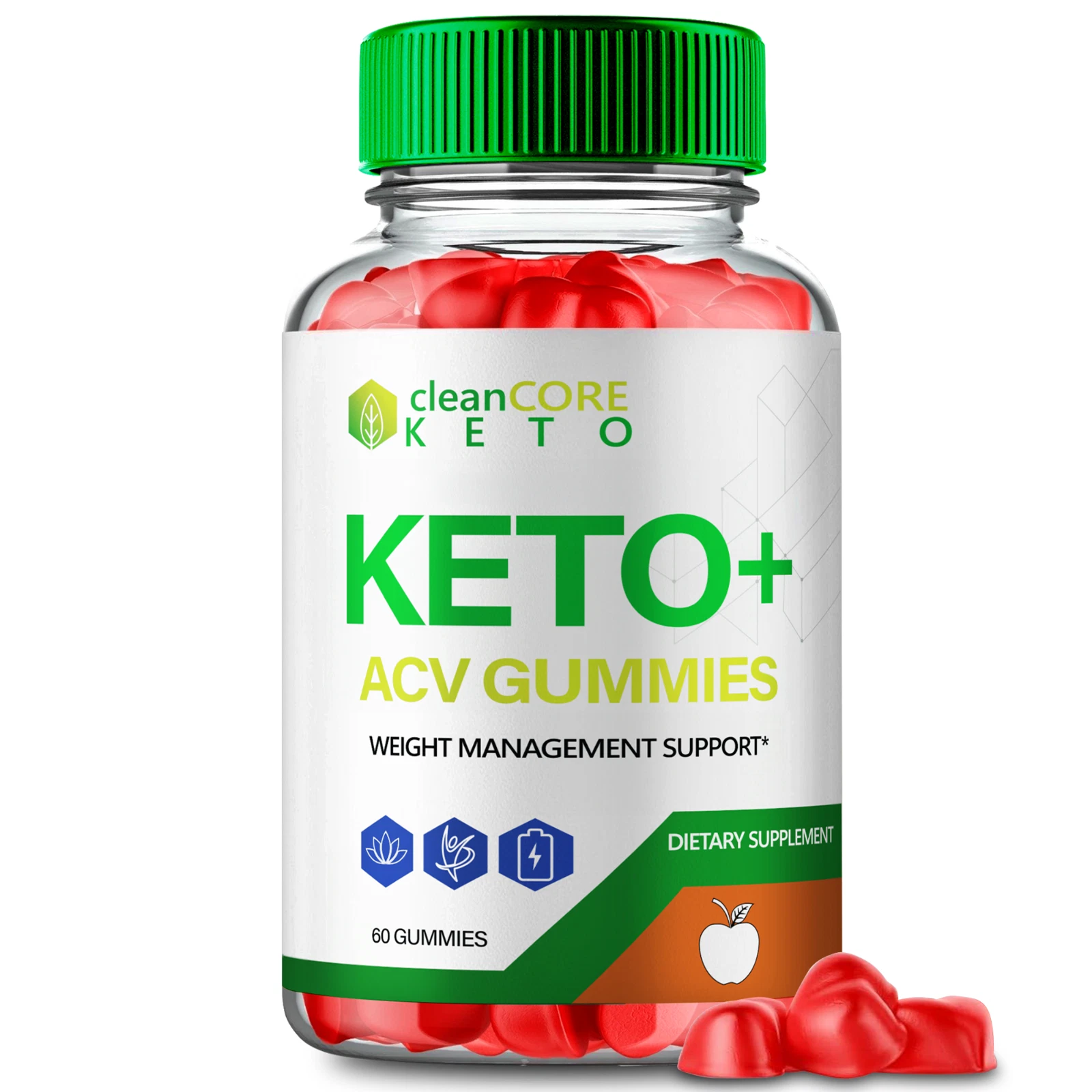 CleanCore Keto ACV Gummies to Support Weight Loss and Overall Wellness 60ct