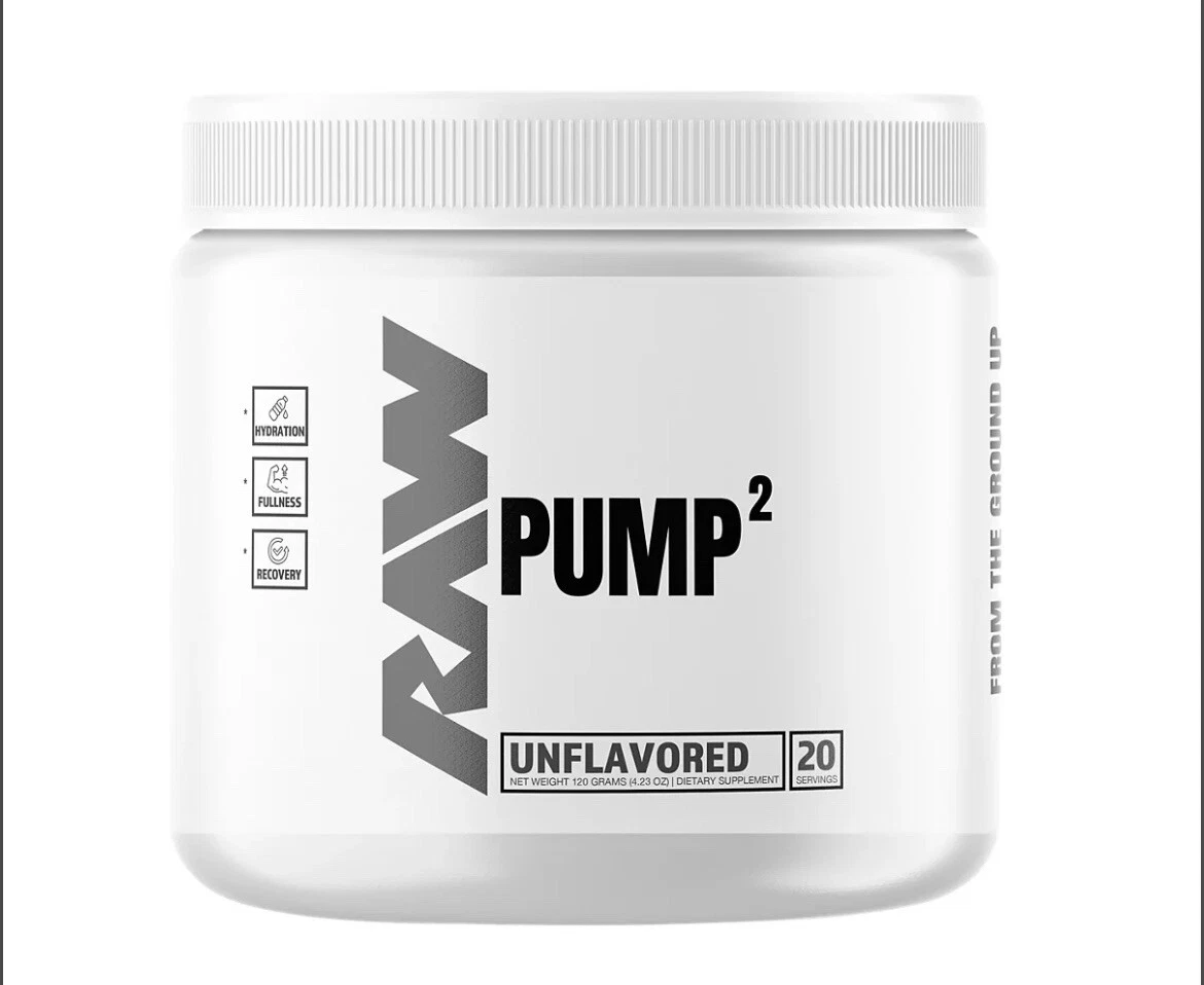 RAW Pump 2 Unflavored, 4.37 oz 124 grams 20 Servings New Expires 01/2026