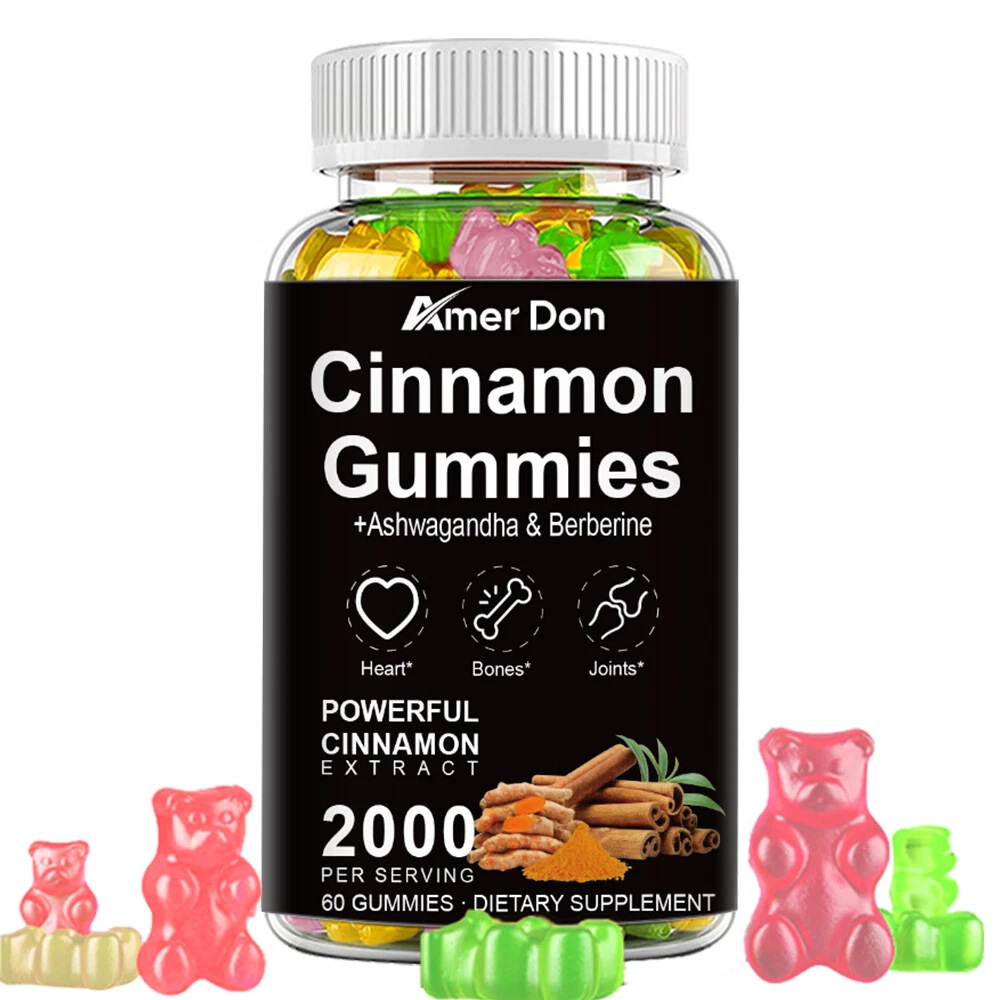 Organic 2000mg Ceylon Cinnamon Capsules Potency Blood Sugar Support Gummies
