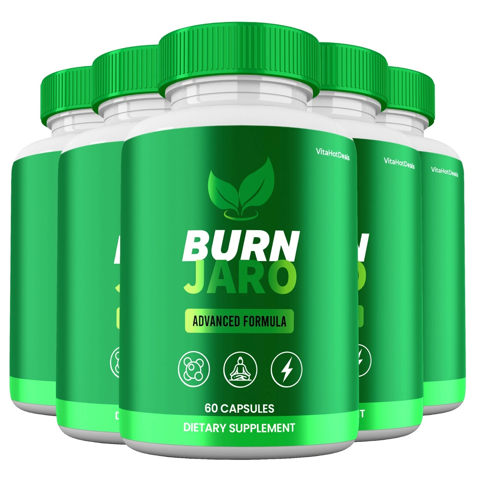 Burn Jaro Pills, Maximum Strength Supplement, BurnJaro Capsules (5 pack)