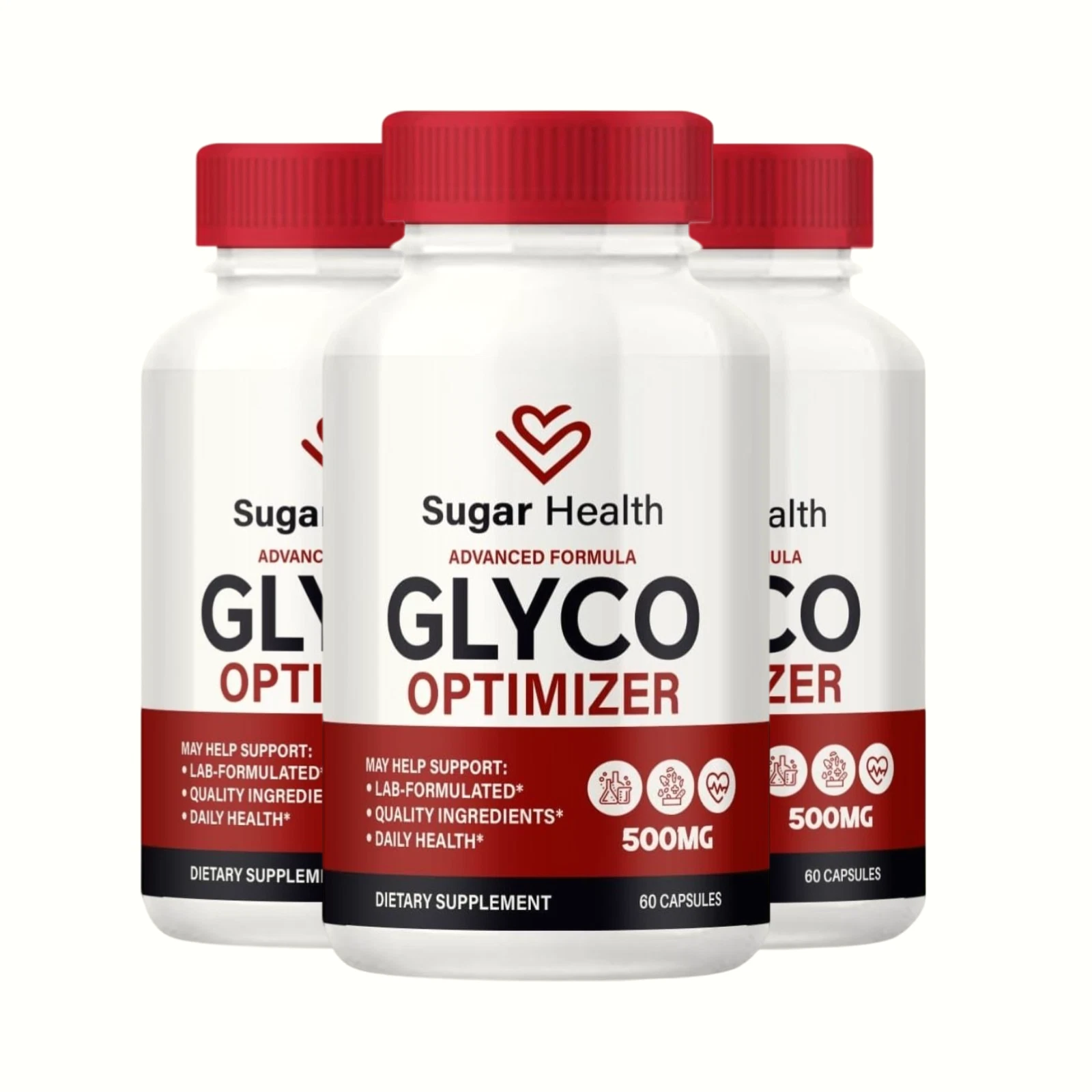 3-Pack Sugar Health Glyco Optimizer Supports Blood Pressure & Health (180 Caps)