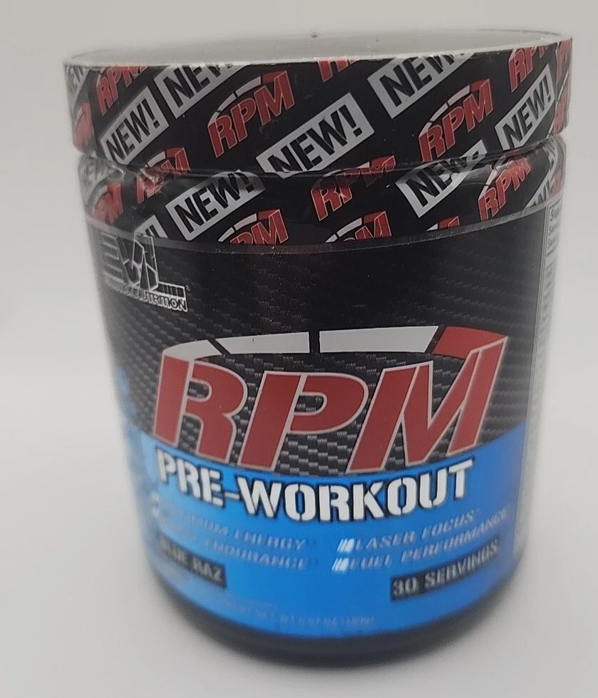 EVLution Nutrition, RPM, Pre-Workout, Blue Raz, 6.67 oz (189 g) 30 Servings