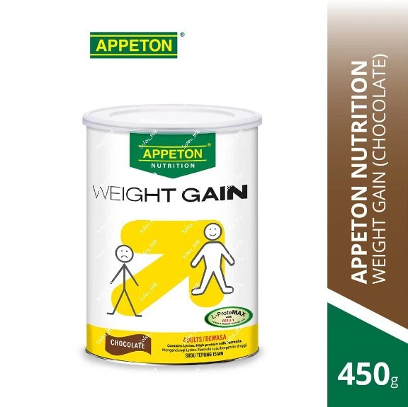 Appeton Weight Gain Powder for Adults Chocolate 450g Increase Body Weight Energ