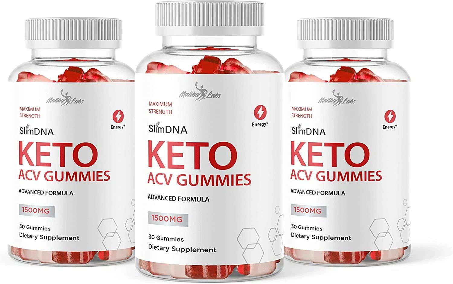 Slim DNA Keto ACV Gummies Weight Loss - 1500mg Ketosis Shark Gummies (3 Pack)