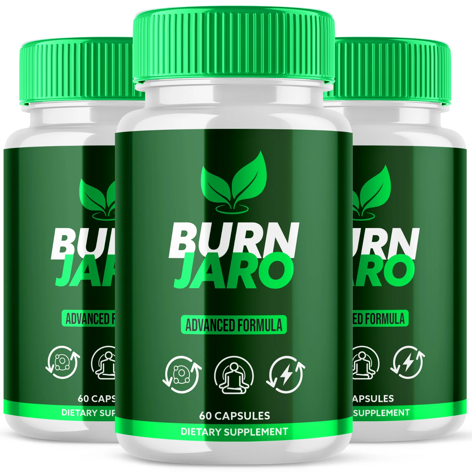 Burn Jaro All Natural Formula Energy and Detox Support Supplement 180 Capsules