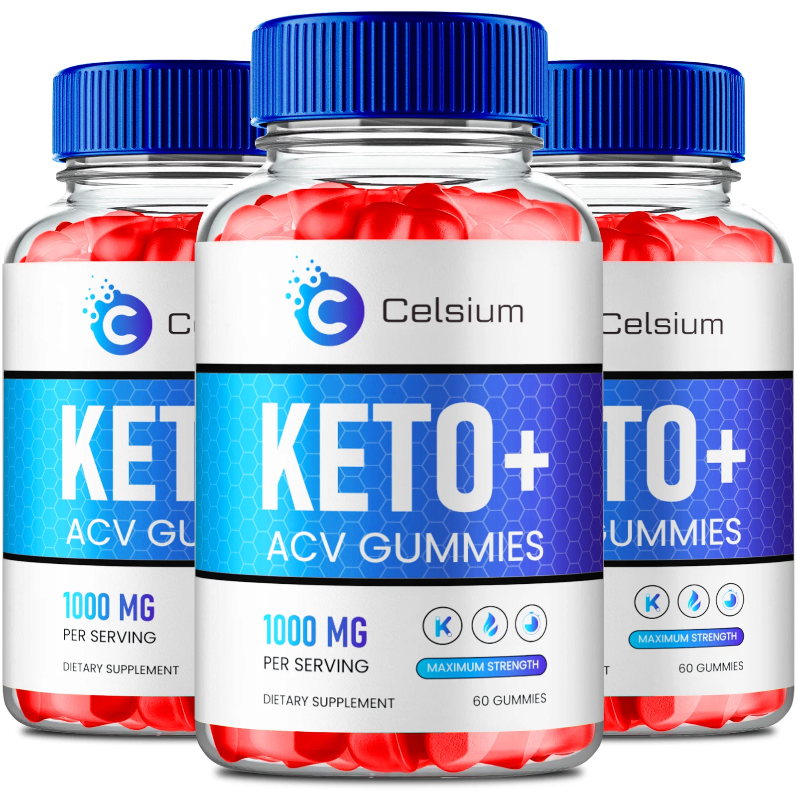 (3 Pack) Celsium Keto ACV Gummies, Keto ACV for Weight Loss Gummy (180 Gummies)