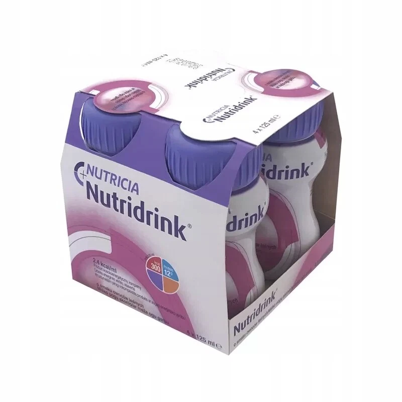 NUTRIDRINK Forest Fruit Flavour 4 x 125ml Vitamin Protein NEW ORIGINAL PACKAGING