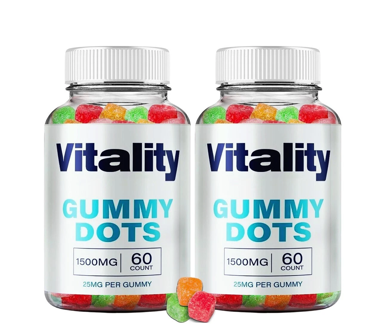 ( 2 Pack) Vitality Gummy Dots For Men, Vitality Dots, Vitality Gummies