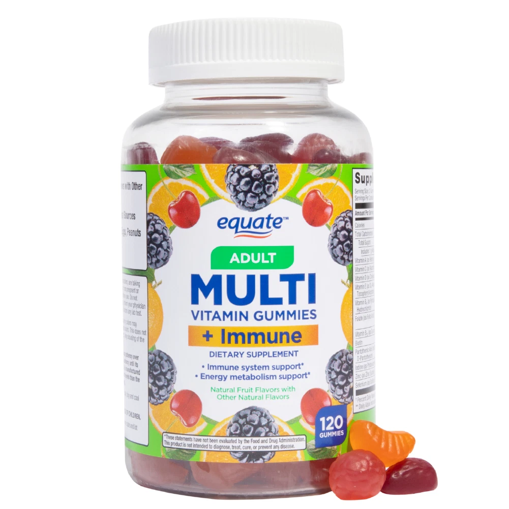 Equate Multivitamin Dietary Supplement + Immune Support Gummies 120 Count