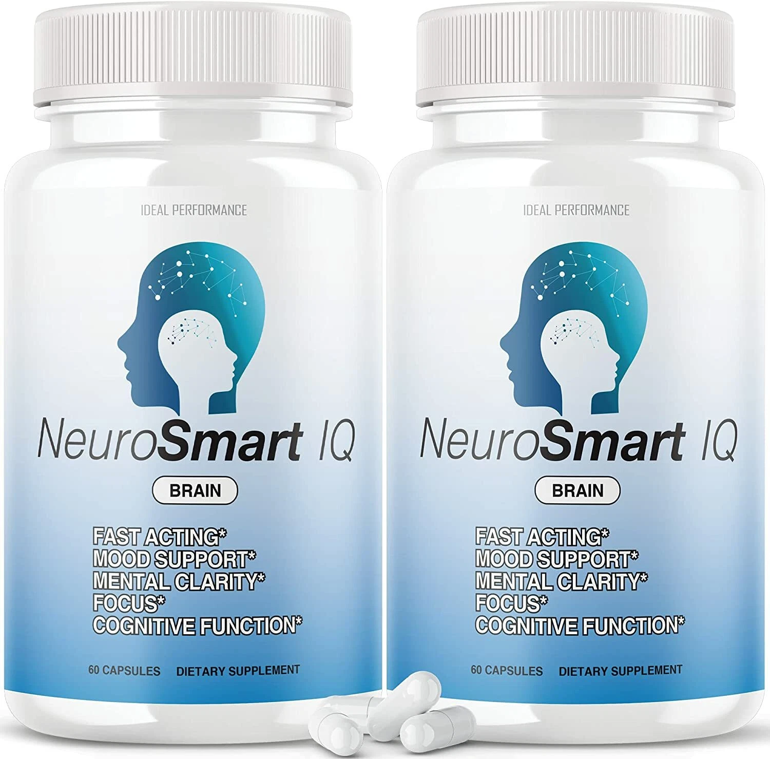 Neuro Smart IQ Brain Pills Neurosmart Mind Energy Plus Neurosmartiq (2 Pack)