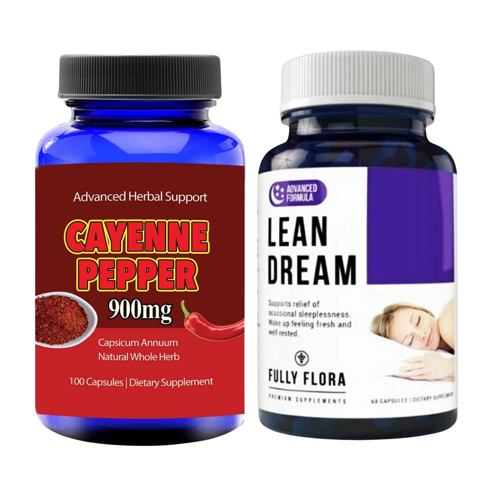 Cayenne Pepper Capsules Support Healthy Weight Loss & Sleep Aid Sleeping Pills