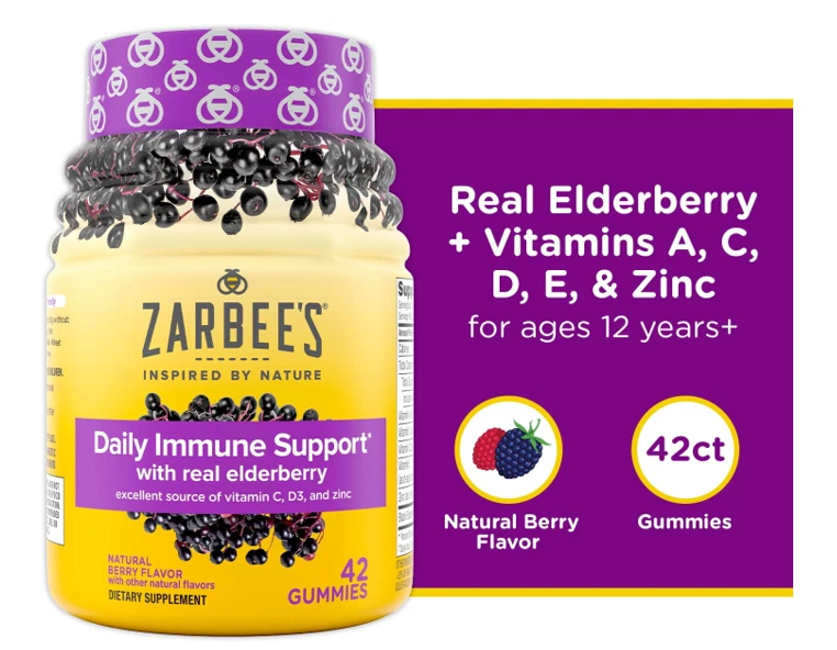 Zarbee's Adult Elderberry Immune Support- 42 Gummies